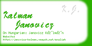 kalman janovicz business card